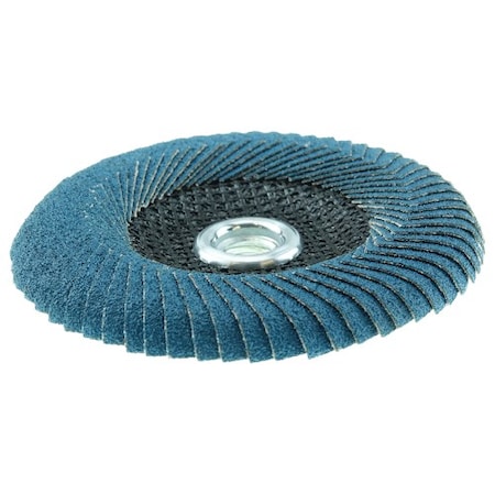 Weiler 5 Tiger Angled (Radial) Zirc Flap Disc 40Z 5/8-11 Nut 51309